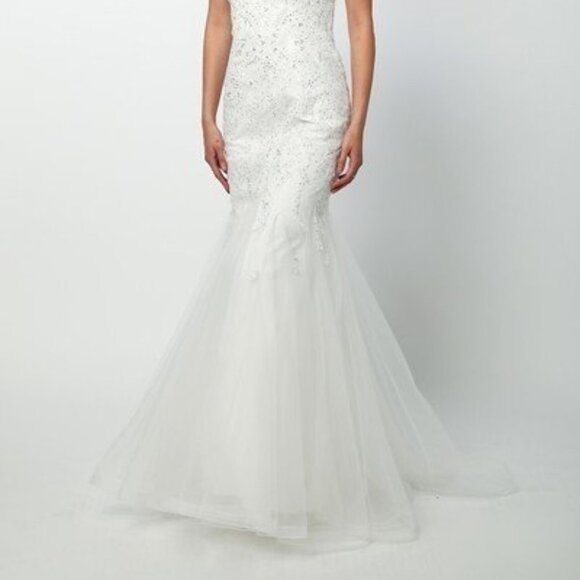 Sequined Off Shoulder Mermaid Dress JT693 - Picture 4 of 5